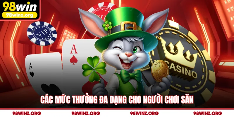Các mức thưởng đa dạng cho người chơi săn